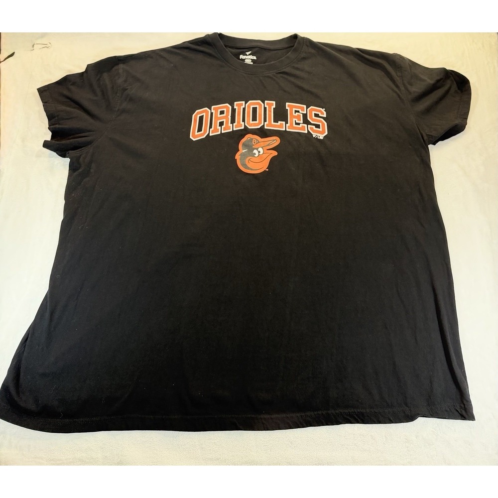 Orioles Fanatics 6XL Black Tshirt (tiny flaw) 100% Cotton Like New - Picture 2 of 8